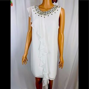 Bebe White Sleeveless Dress